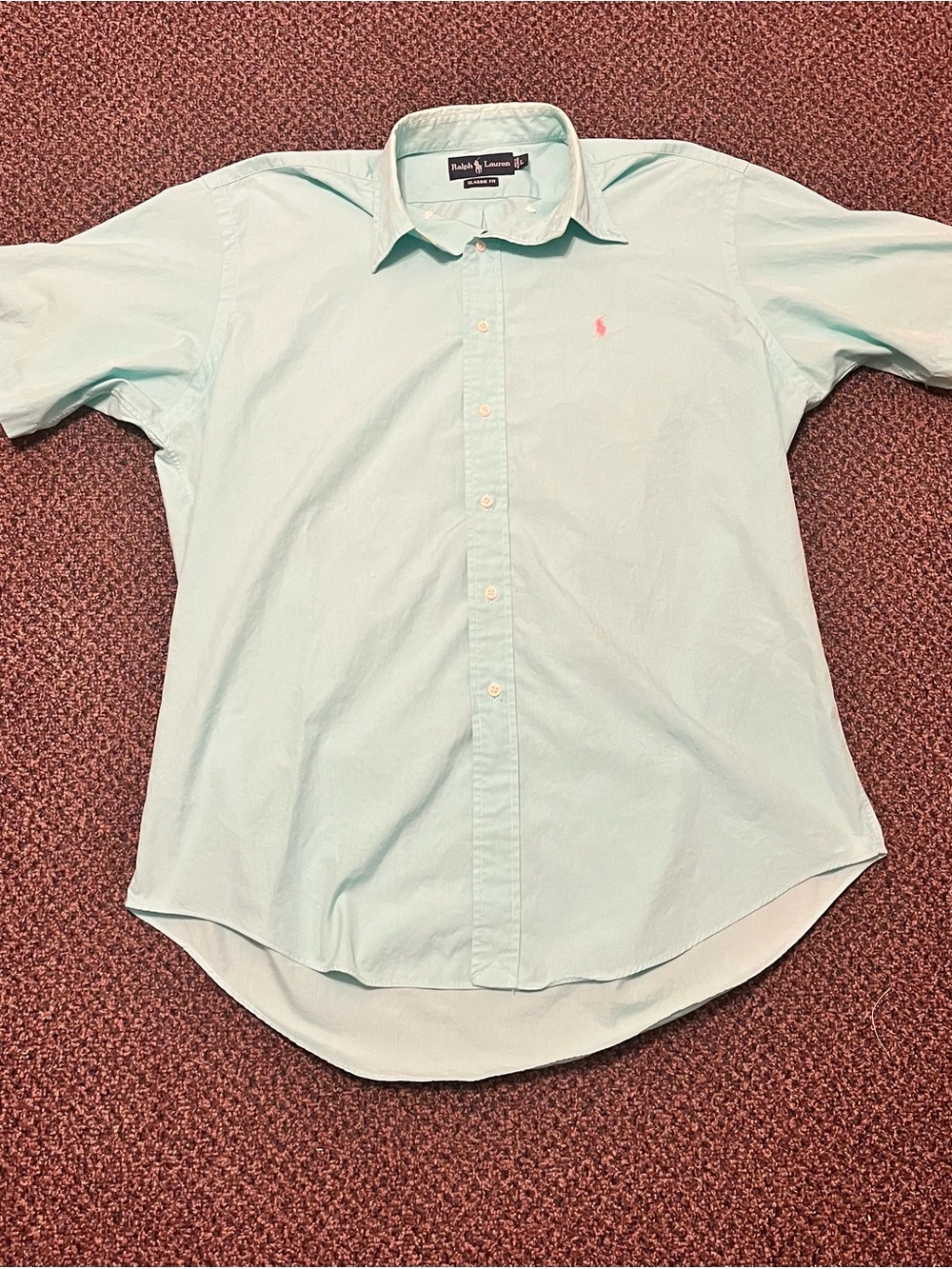 Ralph Lauren Light Mint Green Button-Down Dress Shirt